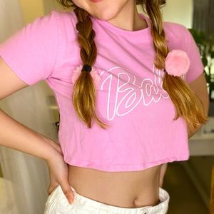 Soft Pink Baby Charlotte Russe Cropped Tee 🌸
